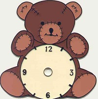 Bear with clock